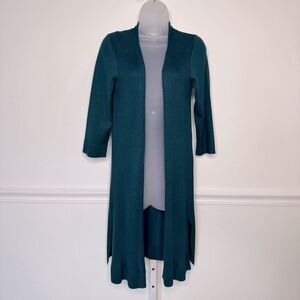 Cocobleu Open-Front Long Sweater Cardigan. Size Large
